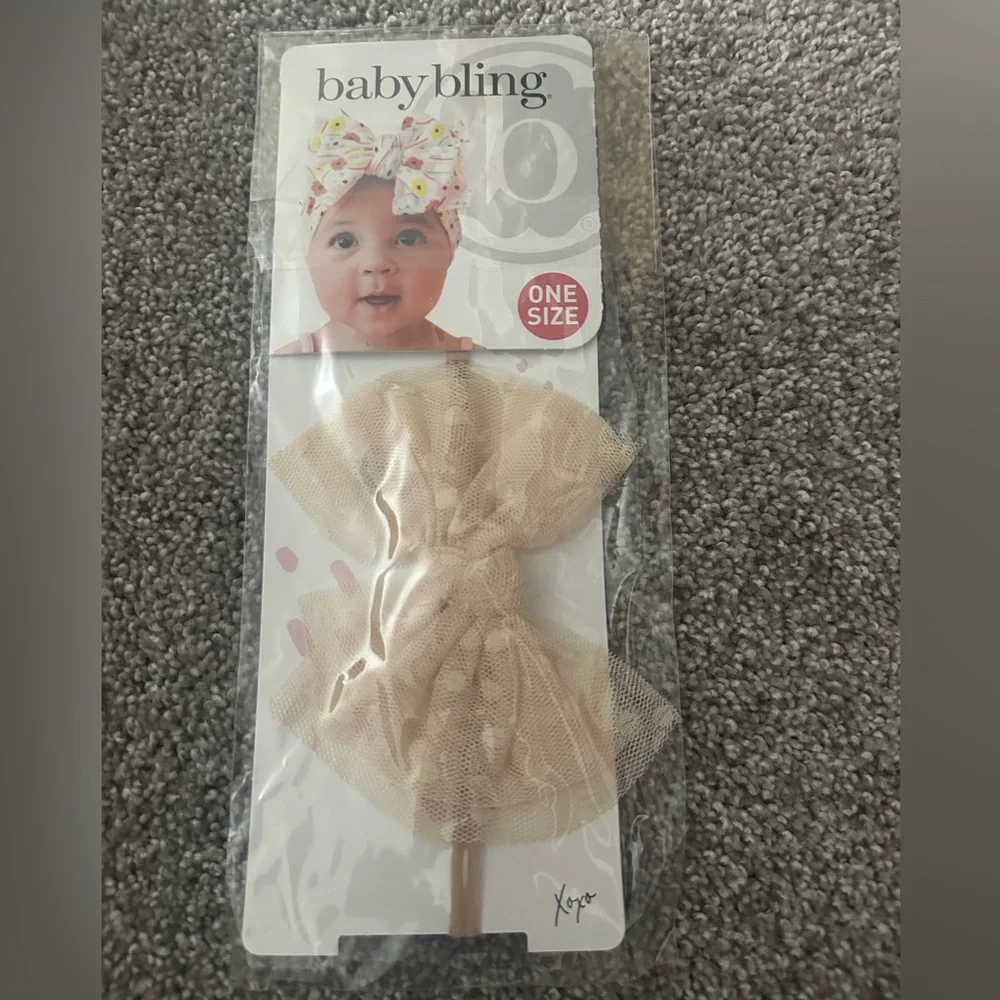Baby bling tulle bow